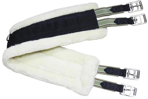 Perfeclan Cinghia per Sella con Fibbia in Acciaio Inossidabile per Cavallo, Cinghia Corta Morbida e Leggera per Equitazione, 90 Cm