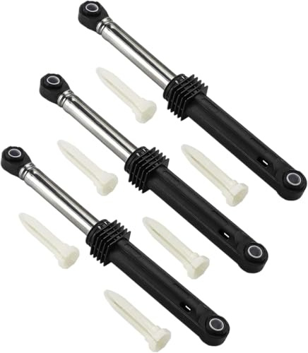 3 Pcs. Washer Shock Absorber 100N for LG Washers, Vibration Dampers, Replace for 383EER3001F 383EER3001H 383EER3001J 383EER3001K 383EER3001G 4901ER2003A (6 x Locking Pin + 3 x Shock Absorber)