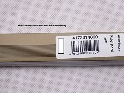 PS 400 Abschlussprofil PEP 100cm Havanna/edelstahloptik matt (neue Bez.)