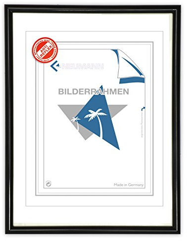 Alurahmen Image mit Antireflexglas, Rückwand und Schwenkfedern, Bilderrahmen Alu