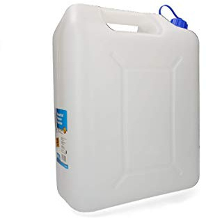 Cartrend Caravan 2911030 Wasserkanister , Wasserspeicher ,Wassertank , Kanister Kunststoff ,tragbarer Wasserkanister für Wohnmobile, Camping, LKW ,20 Liter, weiß