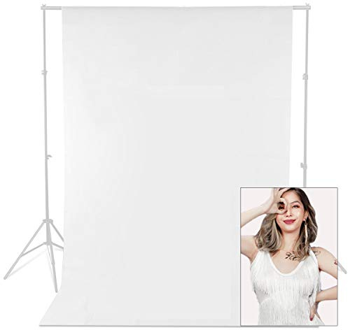 1.8 x 2.7M White 100% Cotton Photo Studio Video Muslin Photography Backdrop Background, Perfect for Portrait Shooting, Wedding, Product Photography and Video Shooting