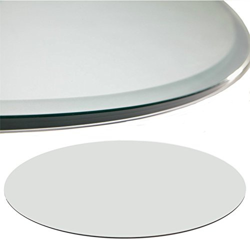 Euro Tische Glasplatte für Kaminofen und Tischplatte in Ø70 cm Facettenschliff, Schutzplatte mit 6mm ESG Sicherheitsglas, Funkenschutzplatte, Glasboden für Kamin Klarglas