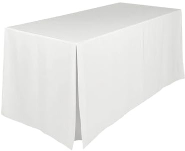 Gastro Uzal Konferenz Tischhusse, Hussen Biertischhusse für Konferenz, Hochzeit und Event weiß 180 x 80 cm