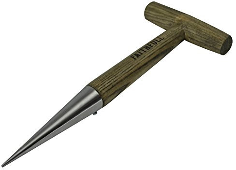 Faithfull Prestige Plantoir à main en acier inoxydable avec manche en frêne pour planter des graines et des petits bulbes