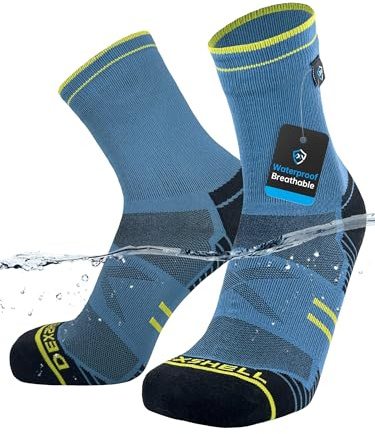 DexShell Waterproof Running Socks, Quarter Crew | Waterproof below cuff, lightweight compression fit for cold, wet runs