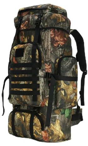 W WINTMING Mochila de senderismo para hombre, 70 L, mochila militar, mochila Molle, paquete de asalto de 3 días para escalada