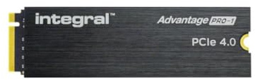 Integral INSSD1TM2280G4AP1XHS drives allo stato solido 1 TB M.2 PCI Express 4.0 NVMe (1TB - 1000GB SSD M.2 2280 NVME 1.4 PCIe Gen4 x4 R-7400MBs W-5500MBs IOPS R-700K W-800K TLC TBW 500 WITH HEATSINK