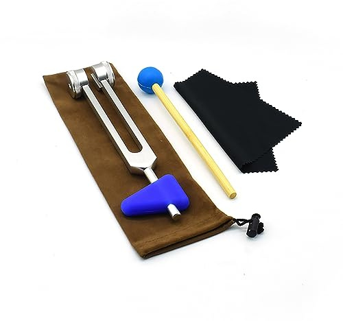 Om Stimmgabel 136,1 Hz – Chakra-Stimmgabel Percussion Musikinstrument mit Schlägel & Tasche, Geschenk für Yoga, Meditation, Klangheilung, akustisches Experiment
