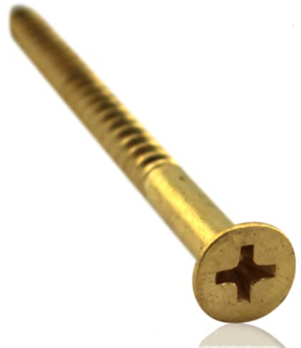 PULaif Selbstschneidende Schrauben, Kreuzschlitz, Senkkopf-Kupfer-Holzschrauben, Reine Kupfer-Holzschrauben, Messing-Flachkopfmöbel, selbstschneidende Schrauben, 5 * 70/6 Stück (Color : 5 * 70/6pcs)