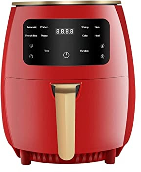 Friggitrice ad aria, forno a friggitrice ad aria da 4,5 L, schermo digitale a un tasto, cestello antiaderente, 1500 W (colore verde) (friggitrici ad aria) (rosso) (nero) necessario hopeful