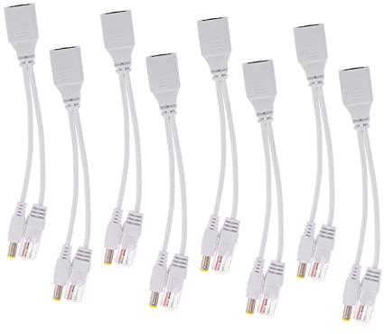 BESTonZON 8stücke Splitter Adapter Stromversorgung Für Sicherheitskameras Und Router Langlebig Und Installieren Geeignet Für Überwachungssysteme