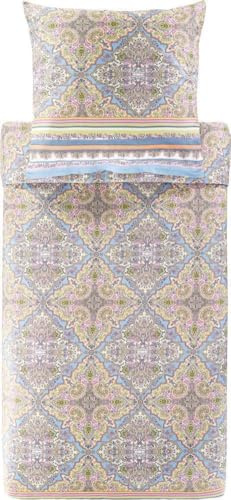 Bassetti MARECHIARO Bettwäsche + 1 Kissenhülle aus 100% Baumwollsatin in der Farbe Lavendel L1, Maße: 155x220 + 1 K 80x80 cm - 9327392
