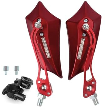 KWAYA Rückspiegel Spiegel Universal 10mm Adapter 7/8 Für Roller Moped Mountainbike Elektrische Fahrrad Seite Spiegel Rückspiegel Mit Lenker Spiegel Lenkerendenspiegel (Size : 1)