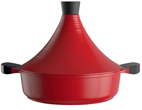 WXFKLDJ Marmite À Tajine 28 Cm Micro Autocuiseur Revêtement Antiadhésif en Aluminium avec Marmite en Forme De Cône Cuisine Maison Cuisine Restaurant Ustensiles De Cuisine Plat De Service Cadeau