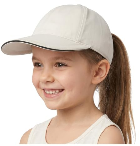 YAMEE Casquette de Baseball Filles Respirante Imperméable à Séchage Rapide,Chapeau de Soleil Enfants Réglable Anti-UV pour Running Golf Randonnée Extérieur,Casquette Queue de Cheval Fille 4-10 Ans