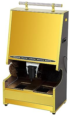 XNYXLPP Cireur de Chaussures Domestique électrique, Nettoyeur de Chaussures électrique, Machine de Cirage de Chaussures à Induction Automatique Commerciale en Acier Inoxydable (B)