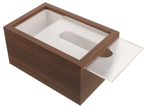 TINEASUR Holz Serviettenetui Mit Großem Raum Praktischer Aufbewahrung Für Servietten Kompakter Tissue Organizer Für Wohnzimmer Oder Schlafzimmer Einfacher Zugriff Und Nachfüllen