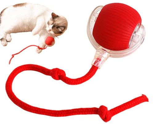 Eteslot Smart Cat Toy Ball Interactive Rolling Ball for Cat Dog, Elektrisch Interaktives Katzenspielzeug, Katzensprint Spielzeug, Selbstrollender Ball Für Katzen, Automatisches Katzenspielzeug
