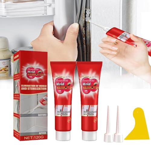 Tokyo Mart Miracle Gel, Tokyo Gel, Reiniger Entferner Gel, Reinigung Home Fliesen Badewanne Entferner Gel, für Silikon, Bad und Küche Fliesen und mehr (2 Stück)