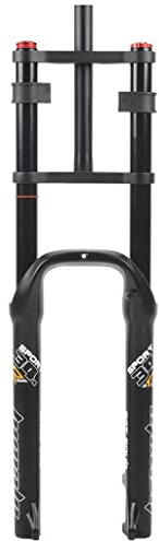UIOPPOI 26 Zoll MTB Fatbike-Gabel für 4,0-Zoll-Reifen, Federweg 180 mm, Schnee/Strand, Downhill-Federgabel, Breite 135 mm für Mountainbike, BMX, E-Bike
