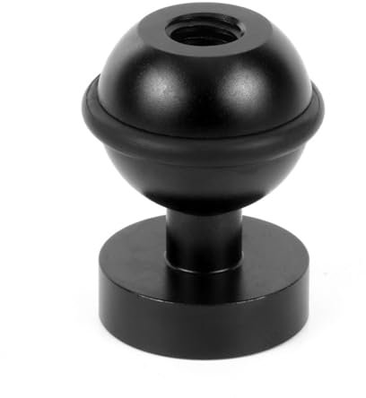 Tiardey Adaptador de Base de Zapata fría para Montaje en rótula de Bola Conector de aleación de Aluminio para luz de Buceo Cabezal de Bola para fotografía subacuática Negro