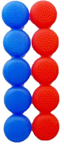 VIESUP 10 Pack Thumbstick Joystick Stick Cap Cover for Quest 1/ Quest 2 (5PCS Red+ 5 PCS Blue)