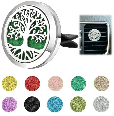 Diffusore di oli essenziali, Profumatore auto, Profumo auto, Diffusore profumo auto, Diffusore d'olio Essenziale di aromaterapia, Magnete Diffusore Olio per Auto, Ufficio, Stanza