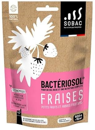 SOBAC Bactériosol® Fertilisant Fraises, petits fruits et arbres fruitiers - sachet 500g