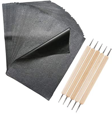 Gatuida Kohlepapier Schwarz Graphit-transferpapier Transparent Zeichenpapier Für Übertragung Von Mustern Und Bildern Holz Glas Metall Keramik Papiermaterial Und Werkzeug
