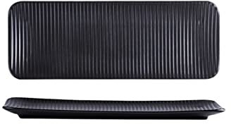 ETZRYSYB Frutero rectangular de cerámica para sushi, tira larga, postre, pastel, aperitivos, salmón, sashimi, alas de pollo a la parrilla