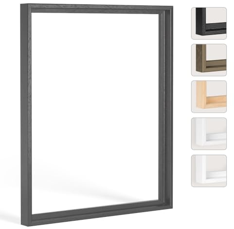 Schattenfugenrahmen Hanni 80x160cm Dunkelgrau Selbstmontage Bausatz DIY