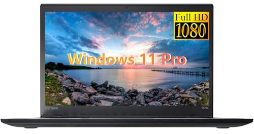 Lenovo ThinkPad T470s Business Laptop, 14 Zoll FHD (1920x1080), Intel Core i7-7600U, 16GB RAM, 256GB SSD, QWERTY Tastatur, Windows 11 Pro (Generalüberholt)