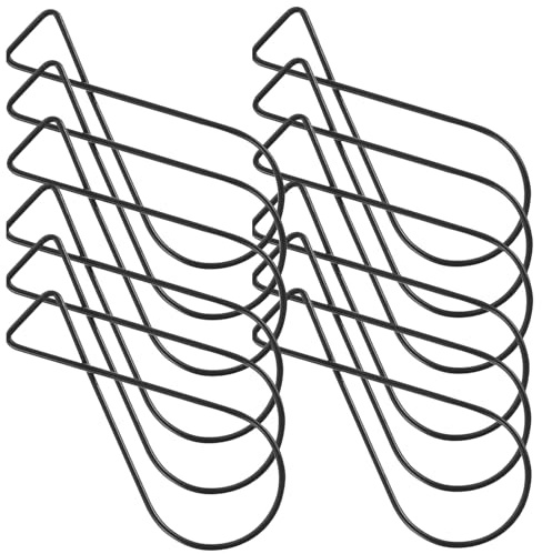 Angoily Lot de 100 Crochets Automatiques de Plafond en Métal Noir Clips Suspendre Résistants pour Lanterne et Rideaux Compatibles Rail en T Utilisation Maison et Bureau Fixation sans