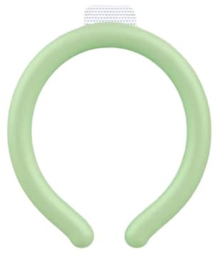 Tube de refroidissement du cou, anneaux de glace portables réutilisables pour temps chaud, refroidissement rapide, ajustement confortable, PVC, Sports de plein air d'été (Verte)