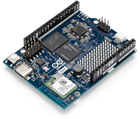 Arduino® UNO™ Q 4GB [ABX00173]- Placa Híbrida, microprocesador Qualcomm Dragonwing QRB2210 (MPU) y microcontrolador STM32U585 (MCU), AI Vision, Voice, IoT, Robotics, Linux Debian OS, Wi-Fi 5, USB-C