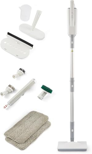 GEEPAS Steam Mop & Handheld Steam Cleaner | Multifunctional Upright Floor Steamer for Carpet Bathroom Kitchen | 30s Heat Up 25min Run Time 3m Cable | Kills 99.9% Germs Bacteria | 2 Year Warranty 1500W