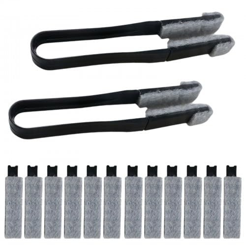 Venetian Blind Cleaner Tool with 12 Replaceable Microfibre Heads, Double-Sided Blind Duster for Window Blinds, Multi-Use Cleaning Brush for Air Conditioner, Radiator, Car Vents and Crevices