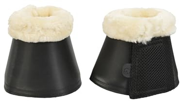 Equiva Hufglocken Avior mit Fell, stoßdämpfender Pferde-Hufschutz mit Neopren-Futter, atmungsaktiv und weicher Faux-Fur-Kante