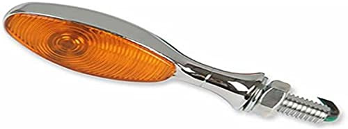 1 Paar Set Blinker UNIVERSAL Motorrad P I mini oval Chrom rauchig 21W
