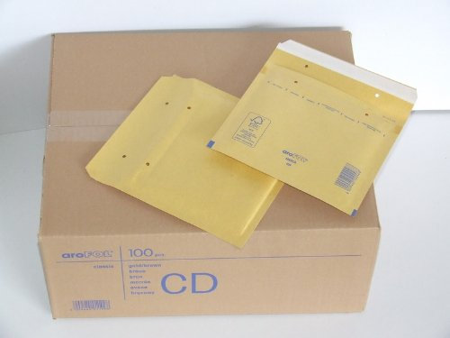 Luftpolster-Versandtasche DVD/CD- Größe 175x165mm, 100Stk