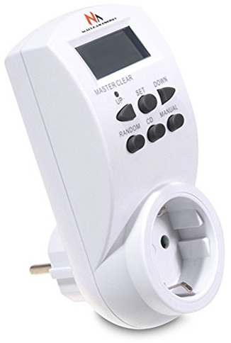 Maclean MCE05G Digitale Zeitschaltuhr Steckdose Wochenzeitschaluhr 10 Prog. 7 Tage 230V 16A