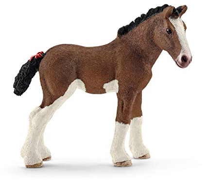 Schleich Farm World | Clydesdale Fohlen 13810 | 3 x 9 x 8 cm | Spielfigur ab 3 Jahren | schleich Bauernhof Spielfigur | detailgetreue Tierfigur | Geschenk für Jungen und Mädchen
