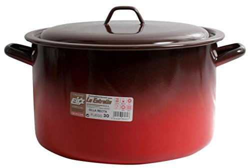Feu Esmaltaciones La Droite Estrella Faitout avec couvercle-30 cm 12 L