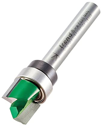 Trend CraftPro Geführter Profilfräser, 1/4-Zoll-Schaft, 9,5 mm Schneiddurchmesser und 12,7 mm Schnittlänge, Hartmetallbestückt, C121BX1/4TC