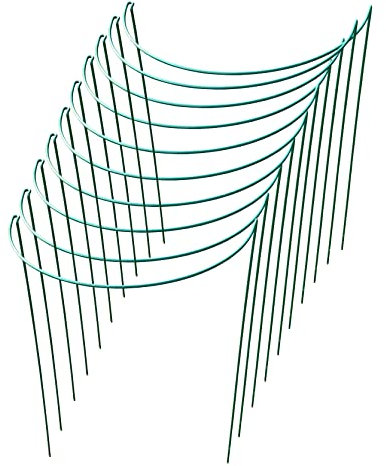 Selections Garden Hoop Bow Plant Support Connecting Green Metal Hoops 52cm x 90cm - Pack of 10
