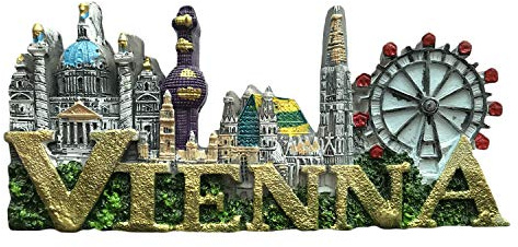 Wien Österreich 3D-Kühlschrank-Magnet Reiseaufkleber Souvenirs, Heim- und Küchendekoration Wien Österreich Kühlschrankmagnet Kollektion aus China
