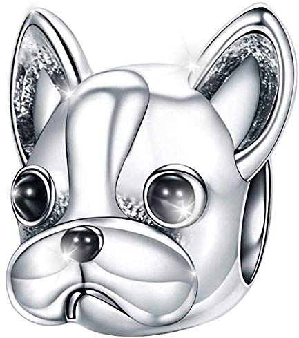 MariaFonte Charm Tiere Bulldogge Kaninchen Elefant Katze Eule Marienkäfer Biene Delfin Flamingo Bär Fuchs Eichhörnchen Kompatibel Allen Marken Anhänger Perle Silber