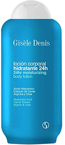GISÈLE DENIS - Loción Corporal Hidratante 24 Horas, 400 ml, Crema de Cuerpo, Cuidado de Piel, con Ácido Hialurónico, Extracto de Caviar, Arginina y Urea, Regenerante y Protector, Innovadora Fórmula