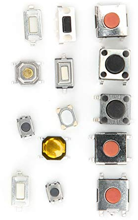 Fafeicy 750PCS 15 valores Interruptor de botón táctil, interruptor de tacto micro de tacto ligero, utilizado en electrónica